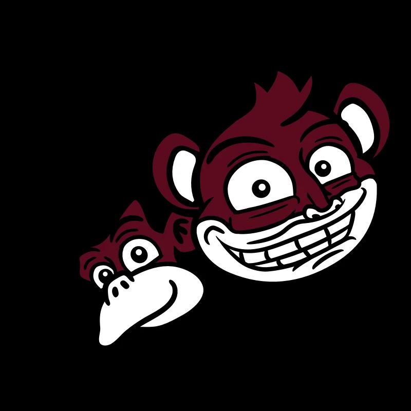 2 Funny Monkey Faces Two Friends Crew Team