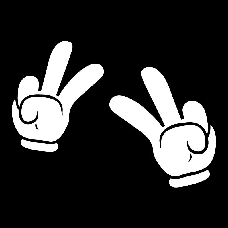 Comic Hands Peace Sign