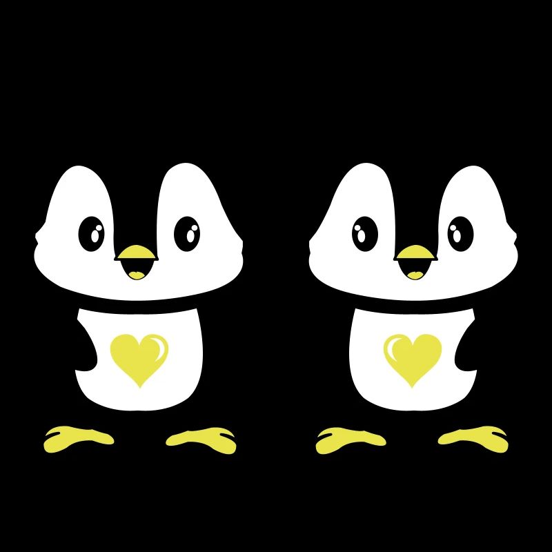 Pingouins Amour mignon