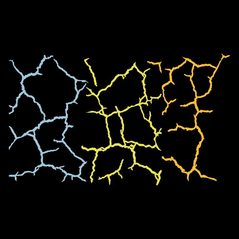 Floor Cracks Pattern Colorful