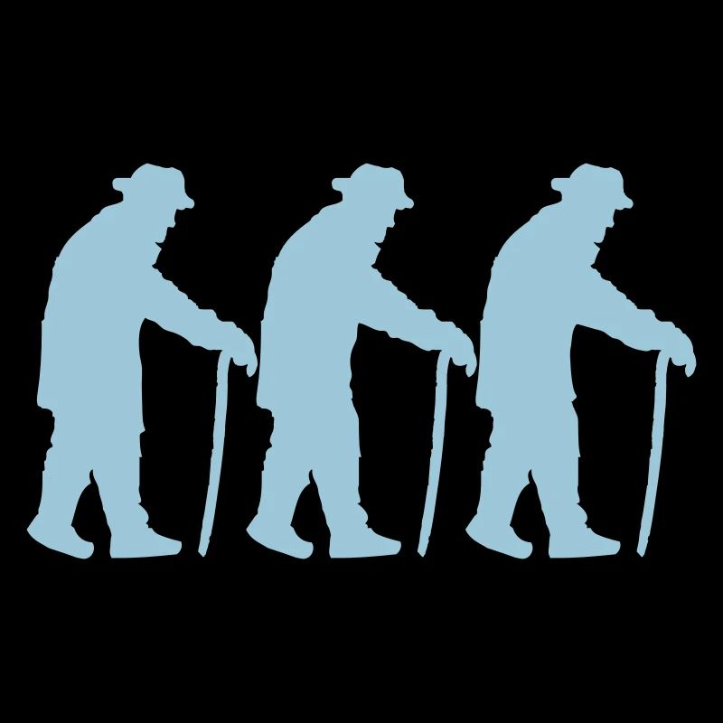 Silhouette de l’équipe des trois grands-pères à la retraite