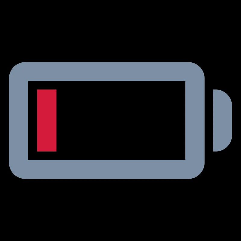 Pas de batterie d’alimentation vide