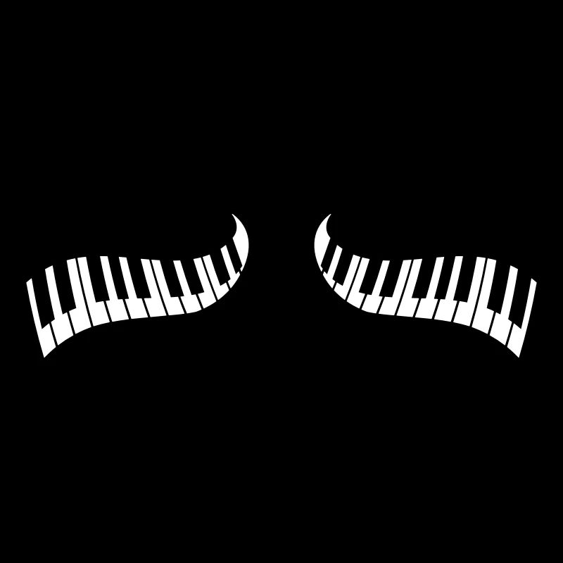 Touches de piano Touche de basse Clavier de symbole de basse