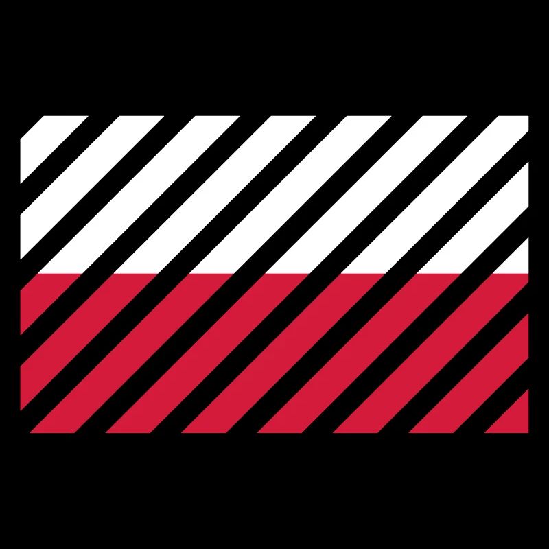 Drapeau rayé Pologne