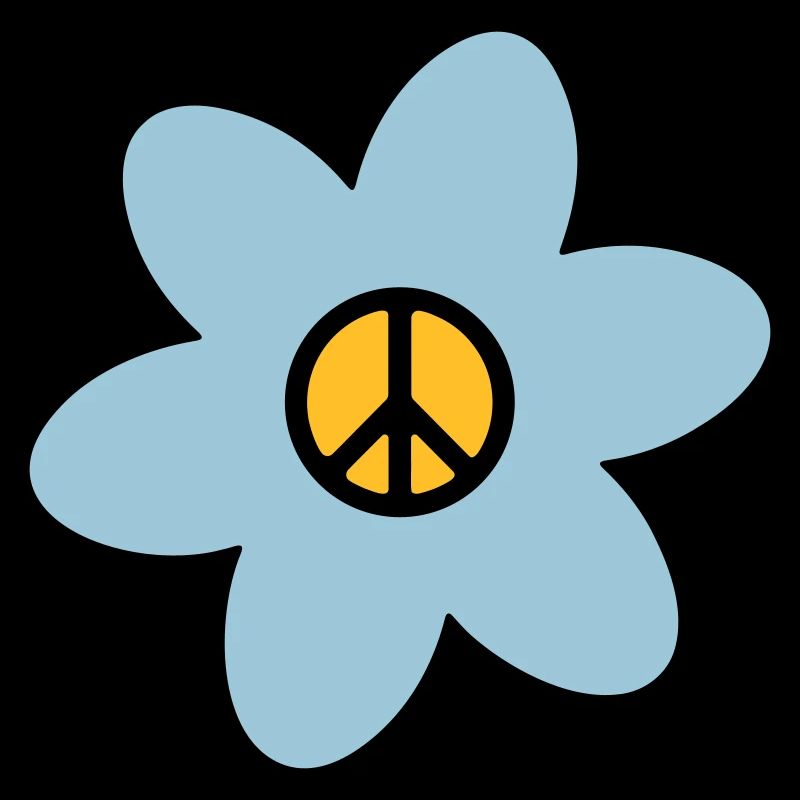 Blume mit Friedenszeichen