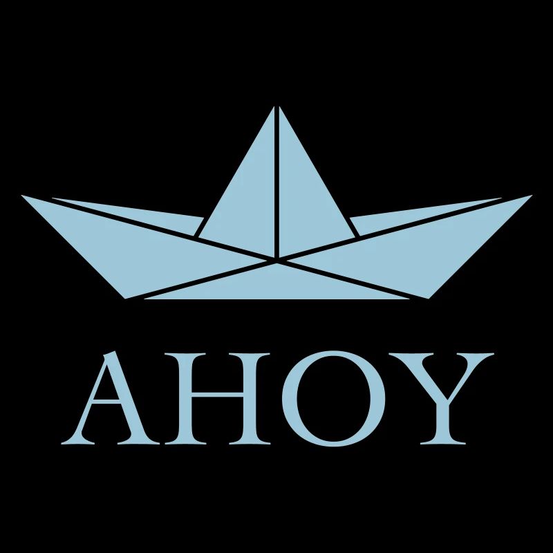 Ahoy (Papierschiffchen / Seemann / Gruß / Skyblue)