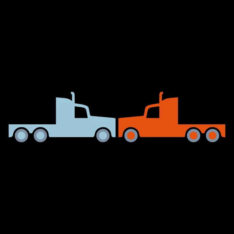 Two tractors face each other