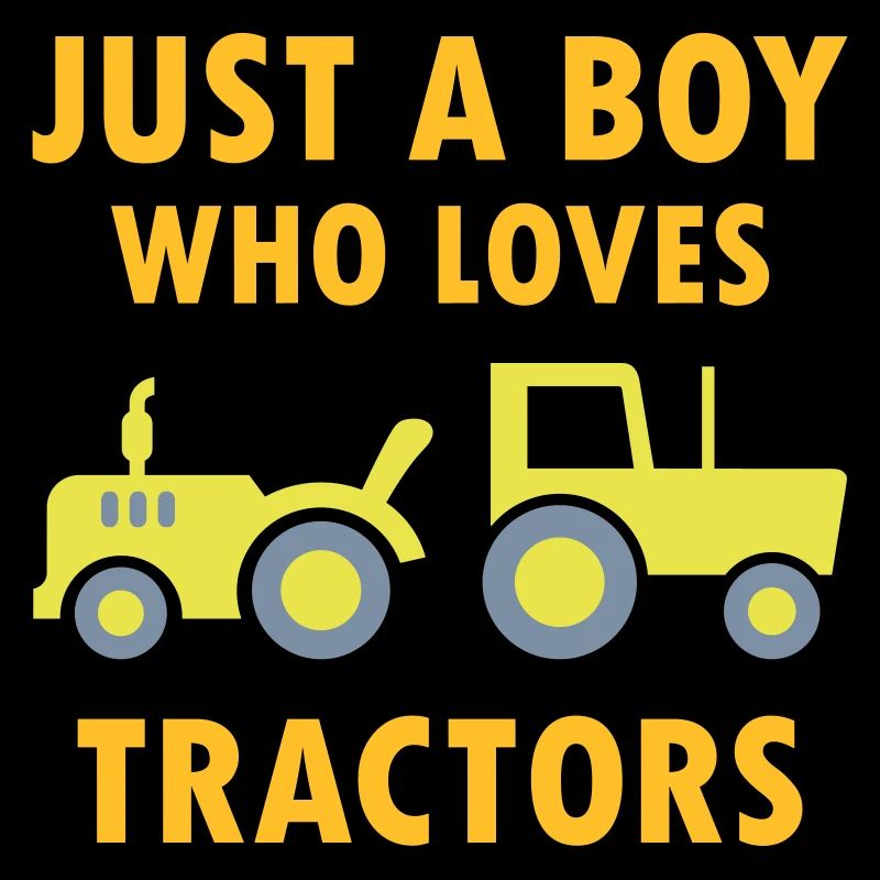 Juste un garçon qui aime les tracteurs (deux tracteurs)