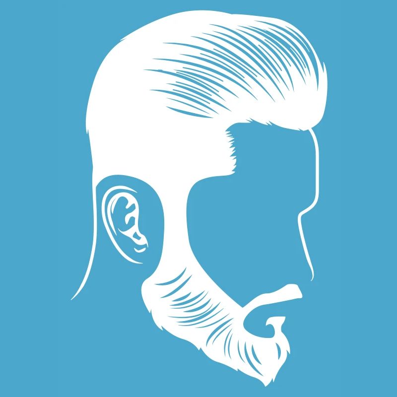 modèle de style de coiffure tête de barbe