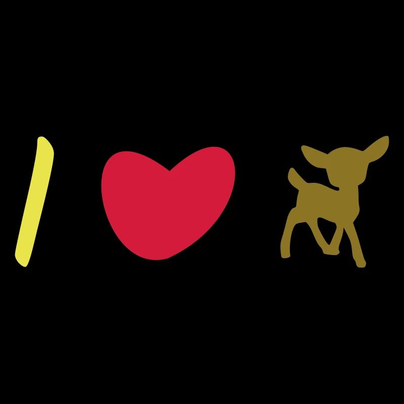 ★ Couleurs de conception modifiables ★ J'aime les faons