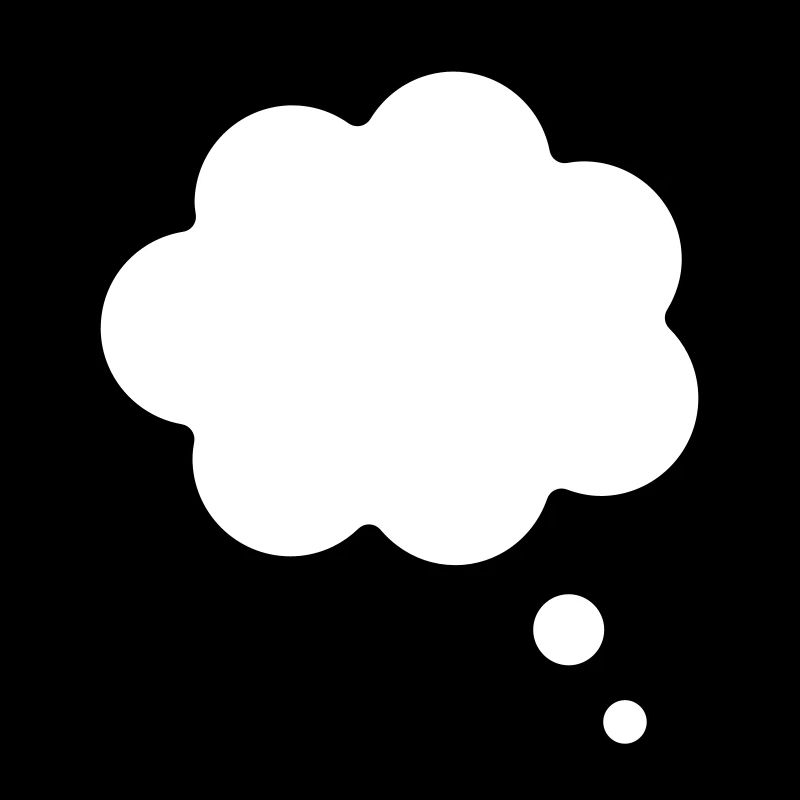 Thinking, thought, cloud, bubble