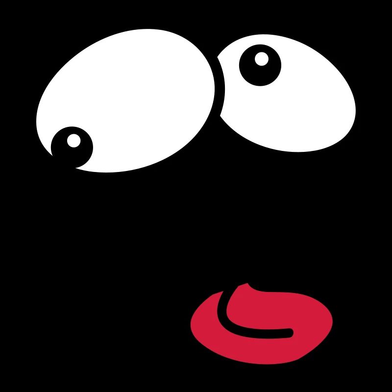 Dummes Verrücktes Grimasse Comic Cartoon Gesicht