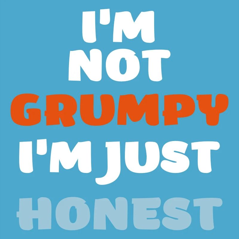 Funny grumpy moody angry honest vector