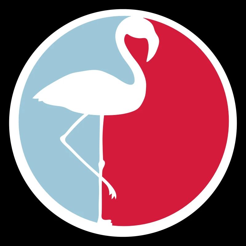 red blue circle round logo silhouette outline flaming