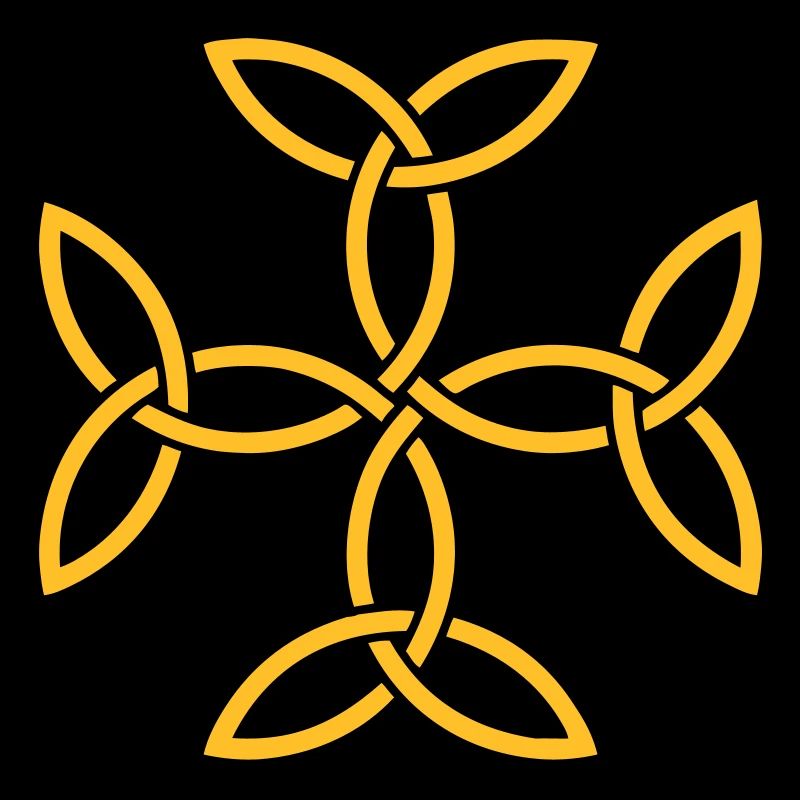 Tattoo mit endlosem Knoten und keltischem Kreuz