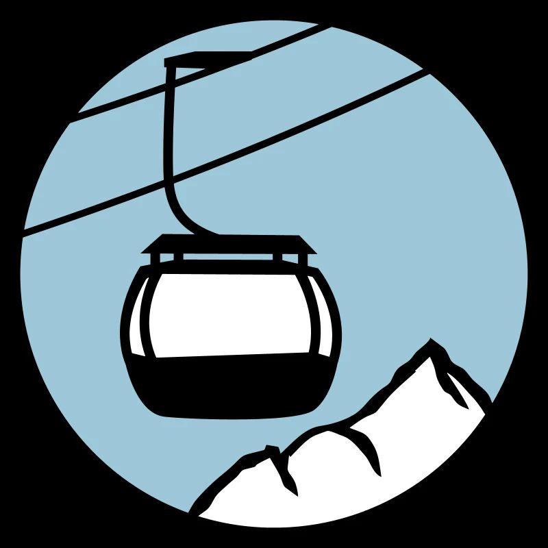 montagnes cercle logo logo hoverway un seul coup