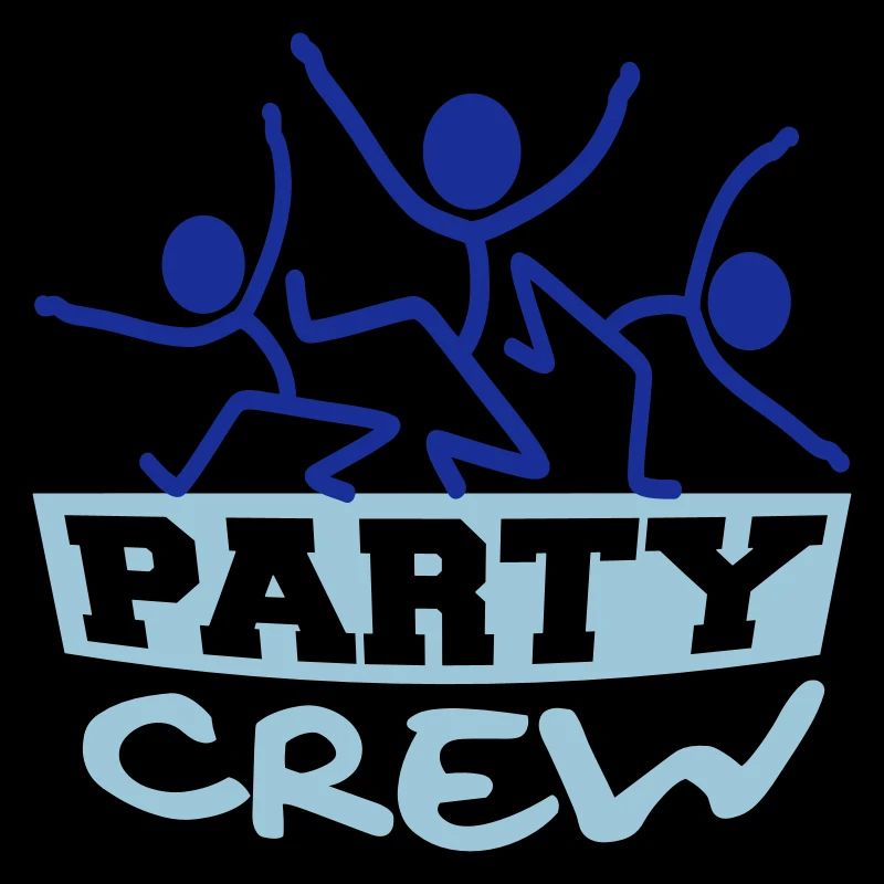 3 Party Crew Strichmännchen Team Freunde Mitglied