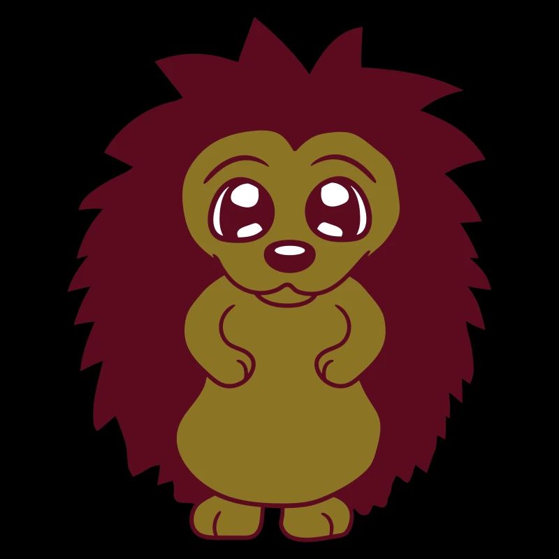 regarde de face petit hérisson mignon