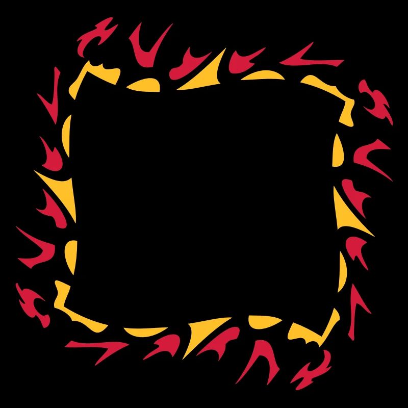 Abstract fire flame frame