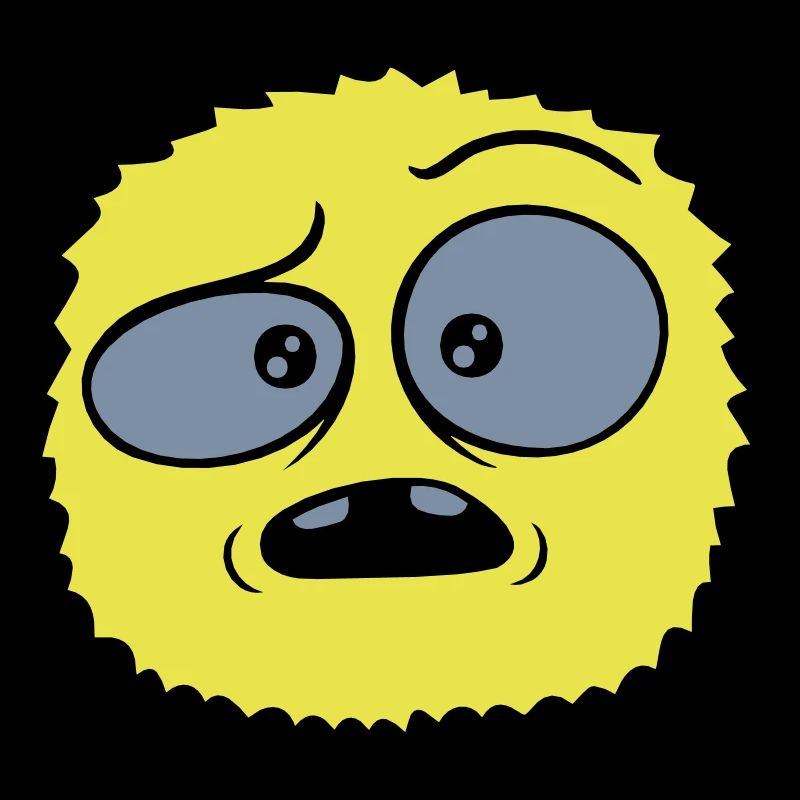 Hairy monster skeptical face