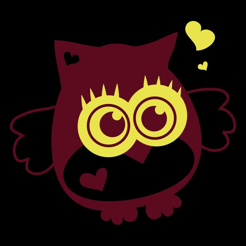 Eule - Kawaii mit Herzen