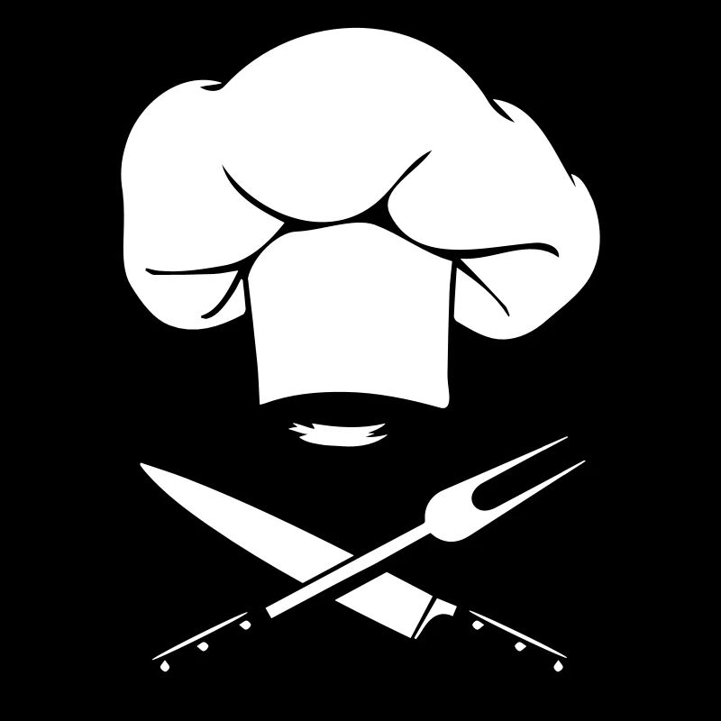 kochen kochmütze messer gabel design