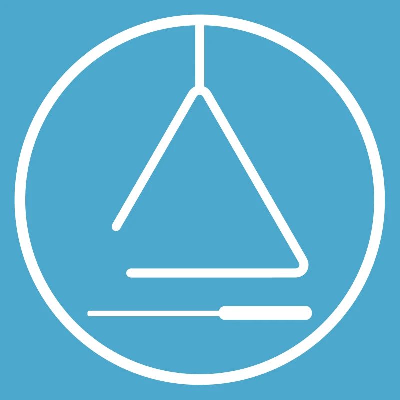 Logo triangle élégant minimal pour les batteurs