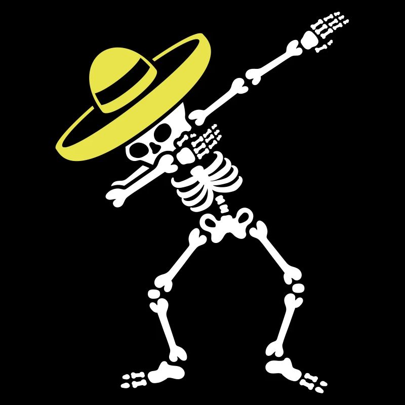 Dab Dabbing skeleton Sombrero Día de Muertos