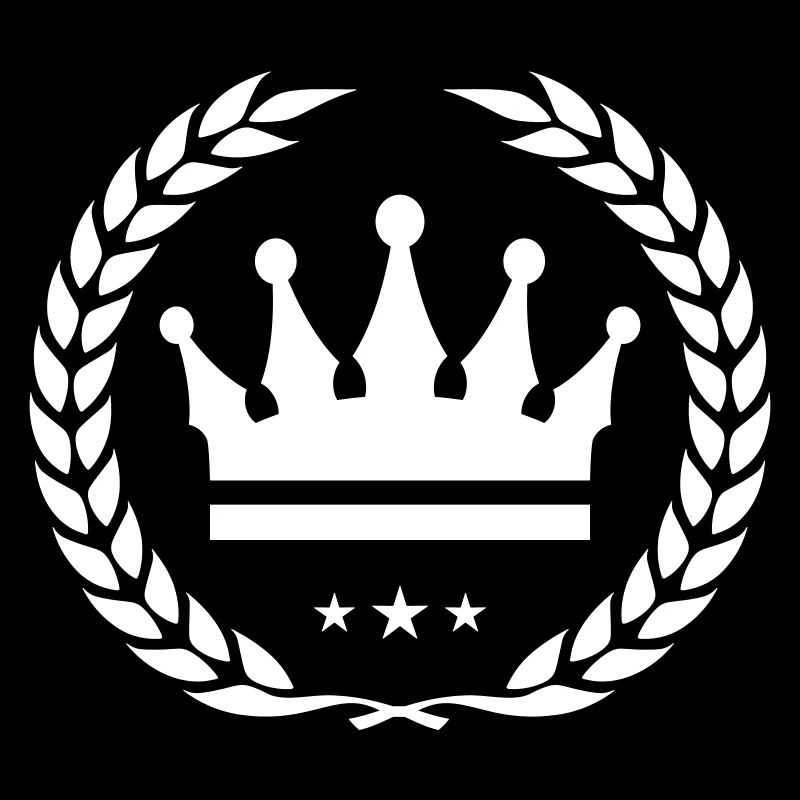 Crown Foliage Emblem Design