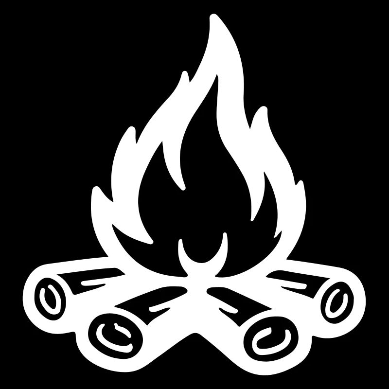 Flamme symbolique du feu de camp