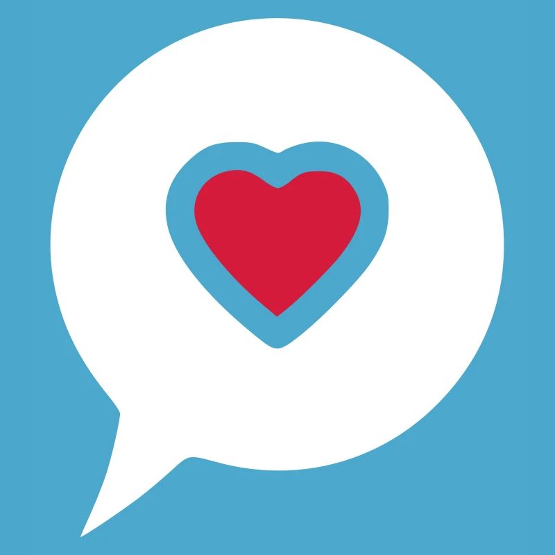 Heart Speech Bubble Filled