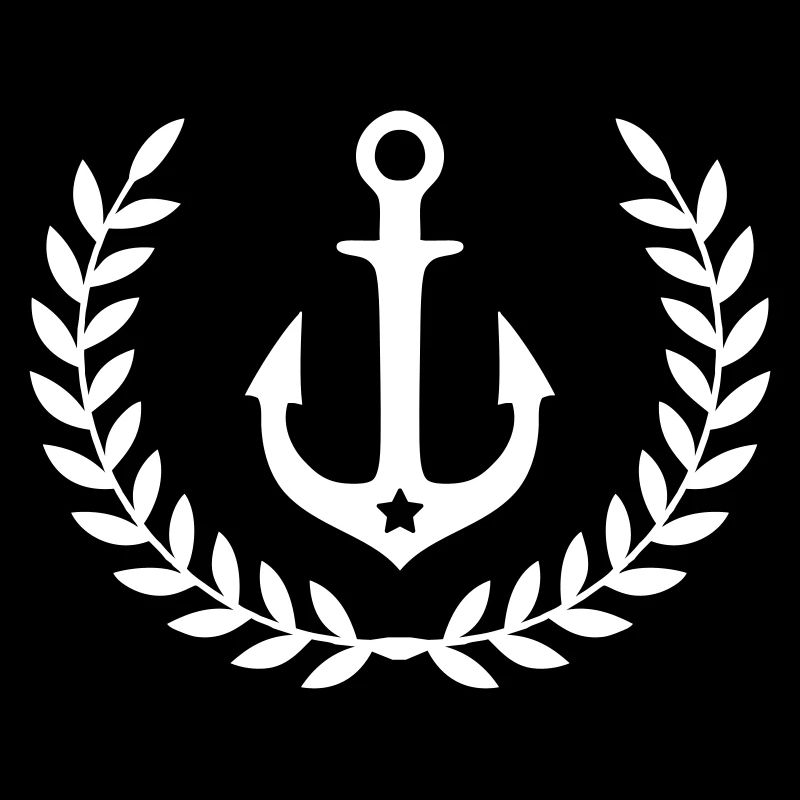 Anchor in the laurel wreath