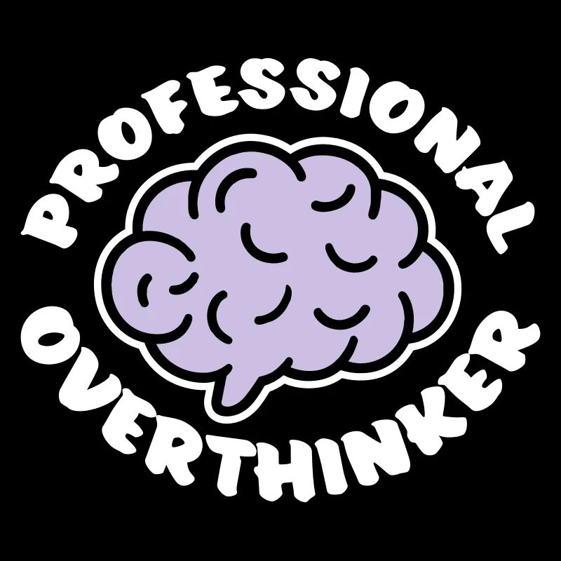 Logo drôle d’anxiété drôle et sombre de la réflexion professionnelle