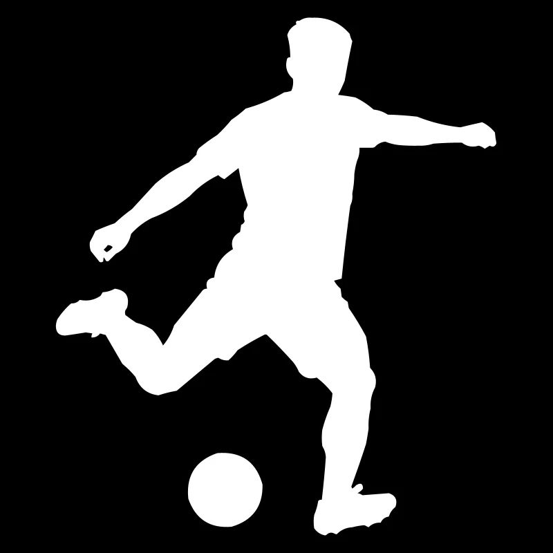 Kicker-Silhouette in Bewegung