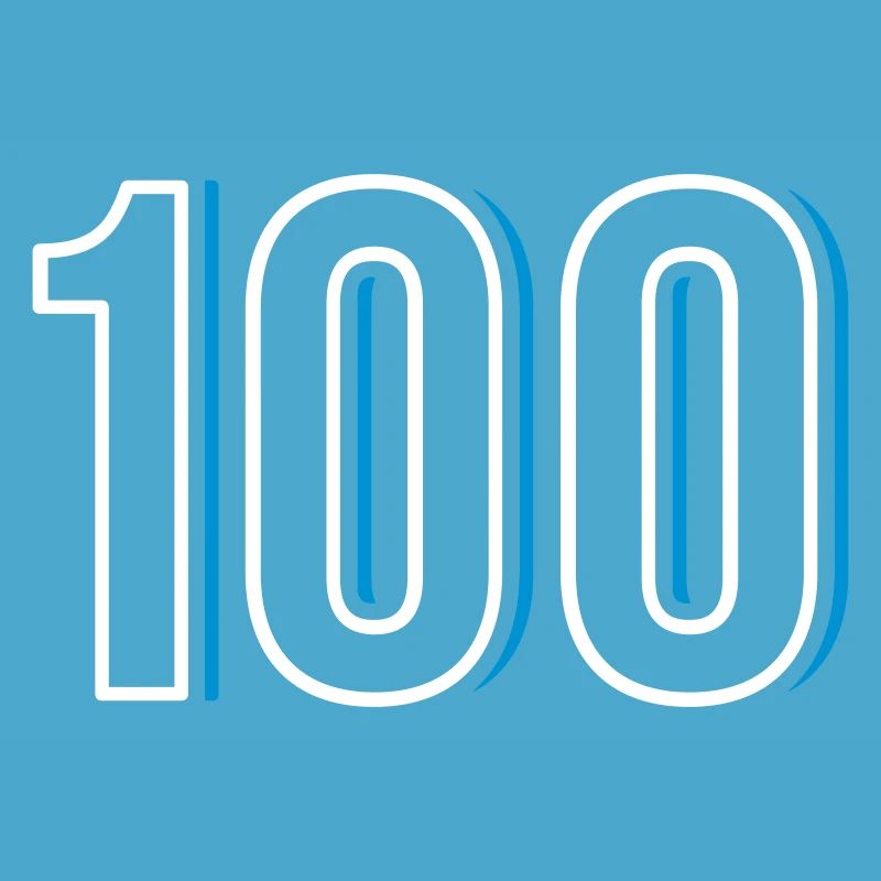 Nummer 100 - Einhundert - Hundert
