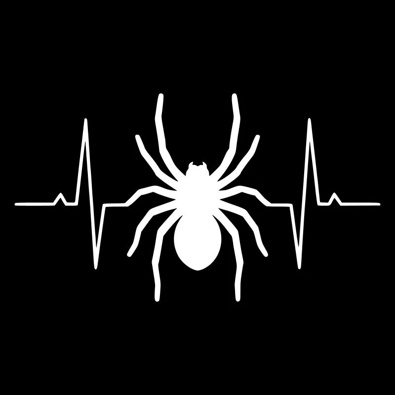 Spider Heartbeat ECG Terrarium Vector
