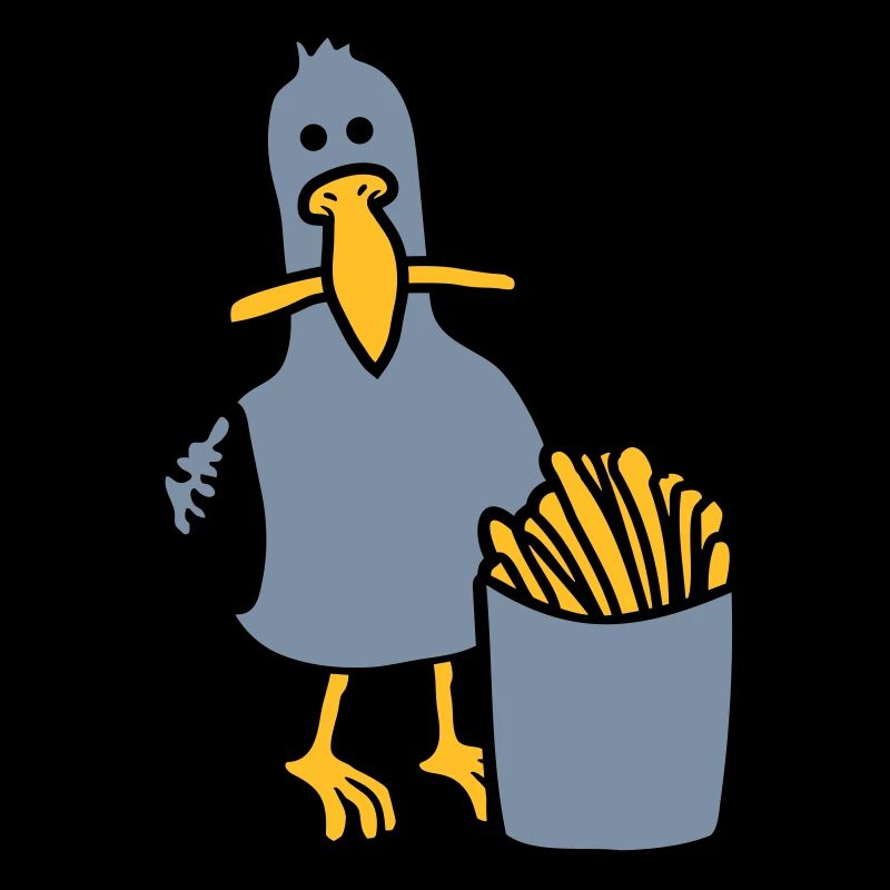 Joyeuses frites volées à la mouette