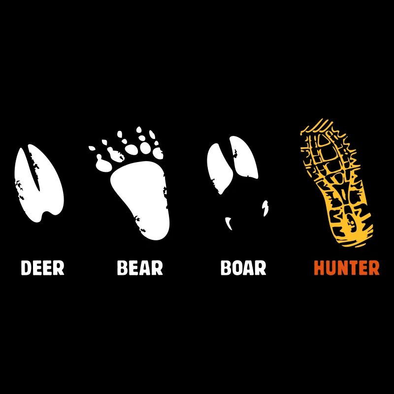 Hirsch, Bär, Wildschwein, Jäger, Trittsiegel