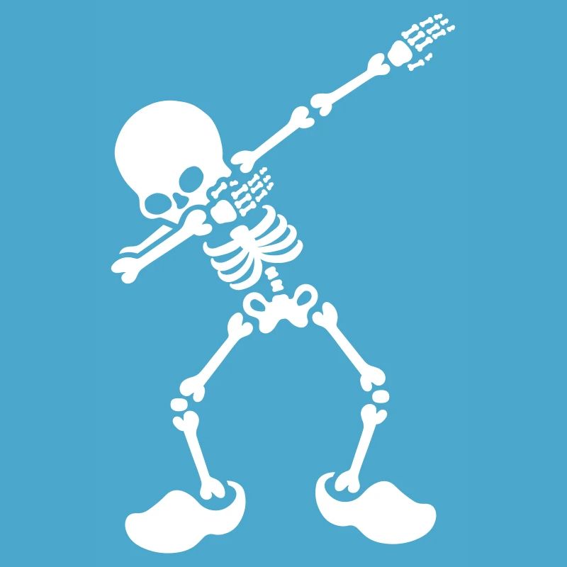 Dab dabbende skeleton dutch clogs holland