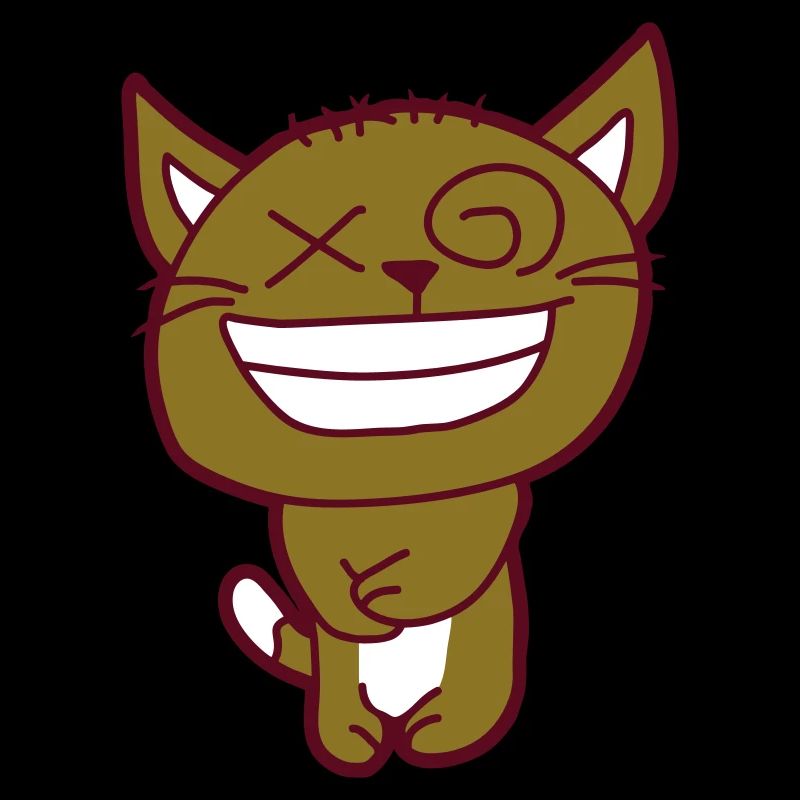 Insane Cat Squints Funny Crazy Grimace