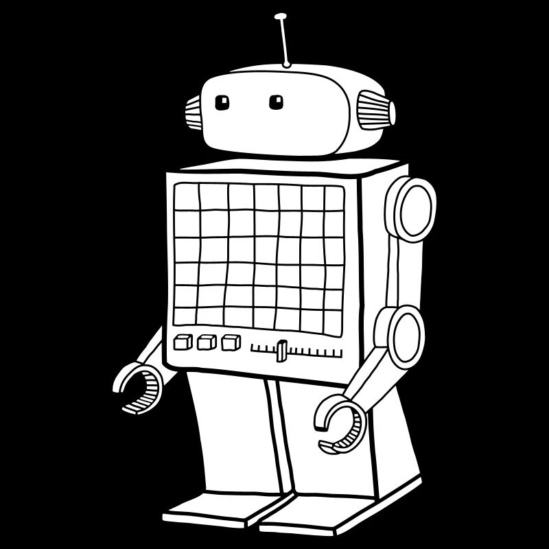 Robot rétro - Design Android Vintage AI