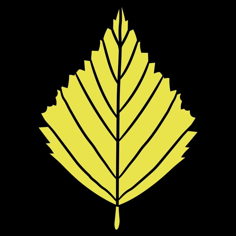 outline birch leaf tree plant shape clip art desig
