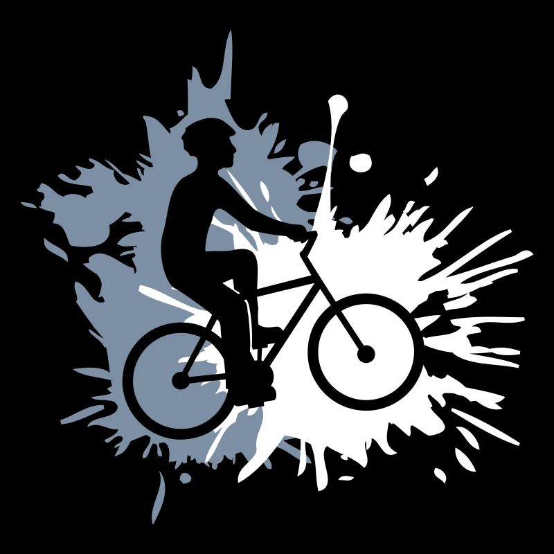 Blob Drop Splashes Color Bike Driving Silho