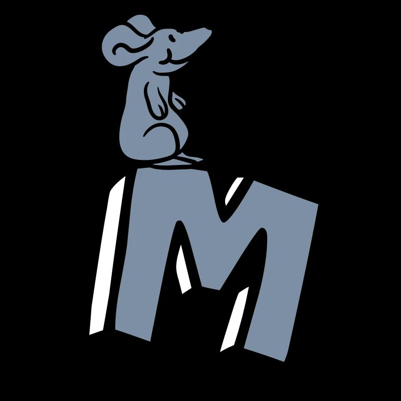 Mouse Rat Little Mouse Cute Cute Letter M Initial