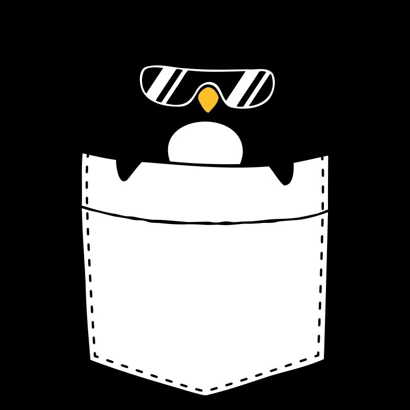 Poche de poitrine de chemise pingouine