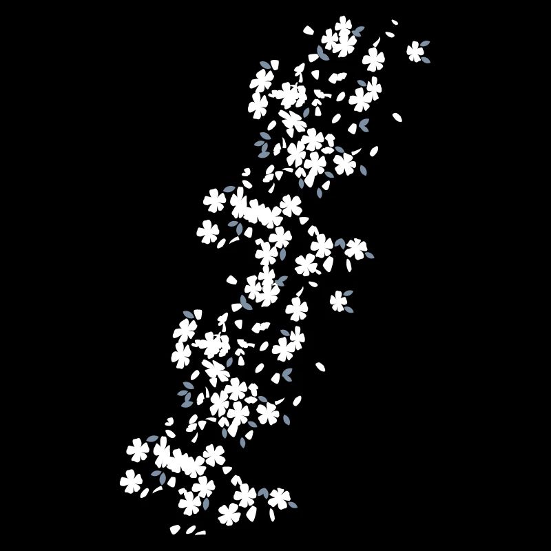 fleurs dans le vent / raining blossoms (2c)