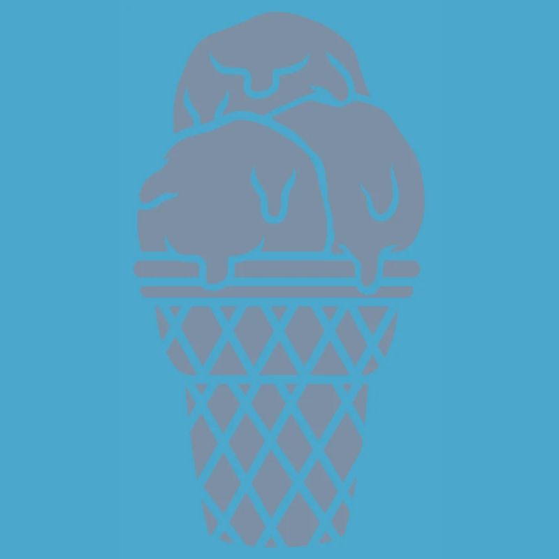Eiscreme 3 Eiskugeln Waffel