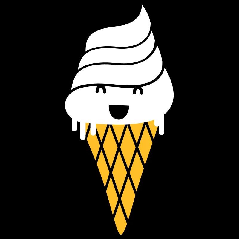 crème glacée - crème glacée de gaufre