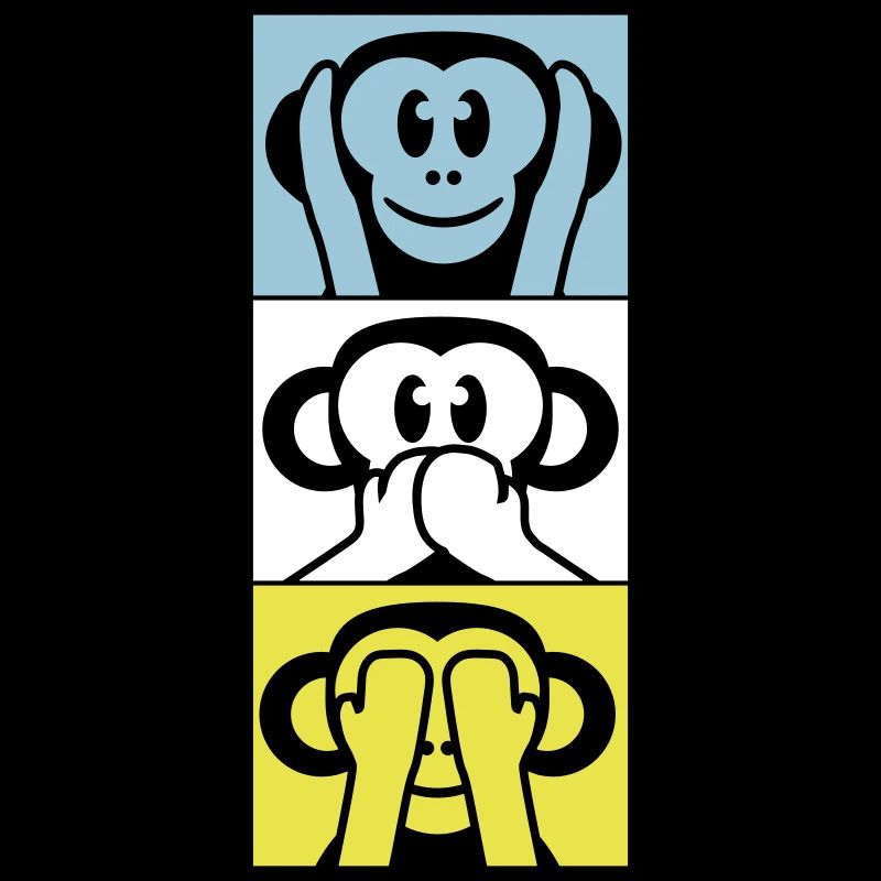 3 singes sages n’entendent rien dire voir s’amuser avec les singes