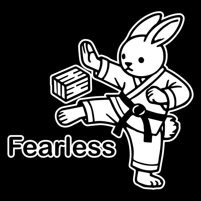 Lapin de karaté Couper du bois - Fearless Design